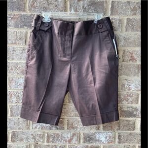 Bamboo Traders Brown Bermuda Shorts size 8 NEW WITH TAGS